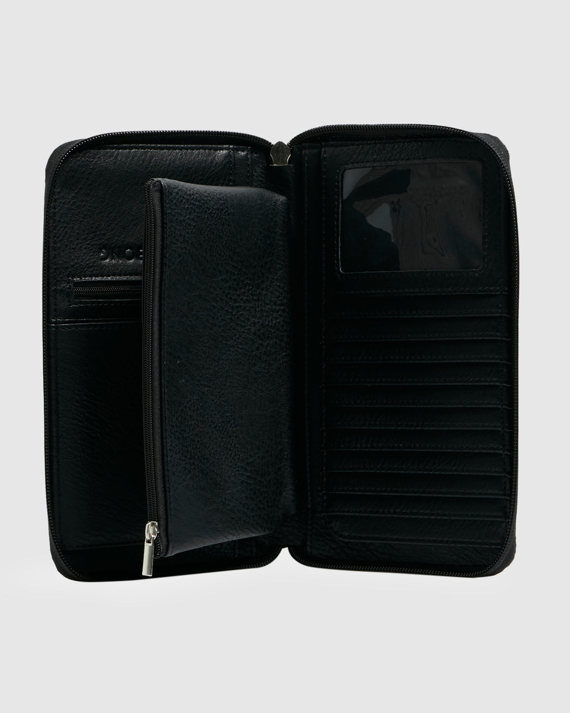 Billabong Hibiscus Travel Wallet in black showing inside