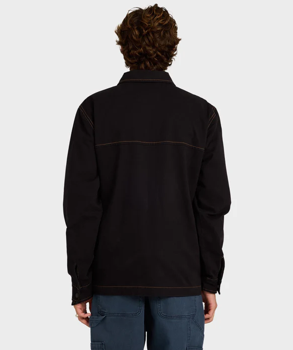 Billabong Jimmy Men's Jacket in black on model from rear