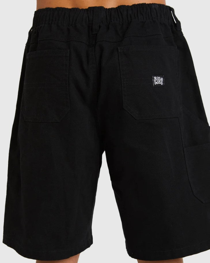 Billabong Jimmy Carpenter Walkshorts in black from back