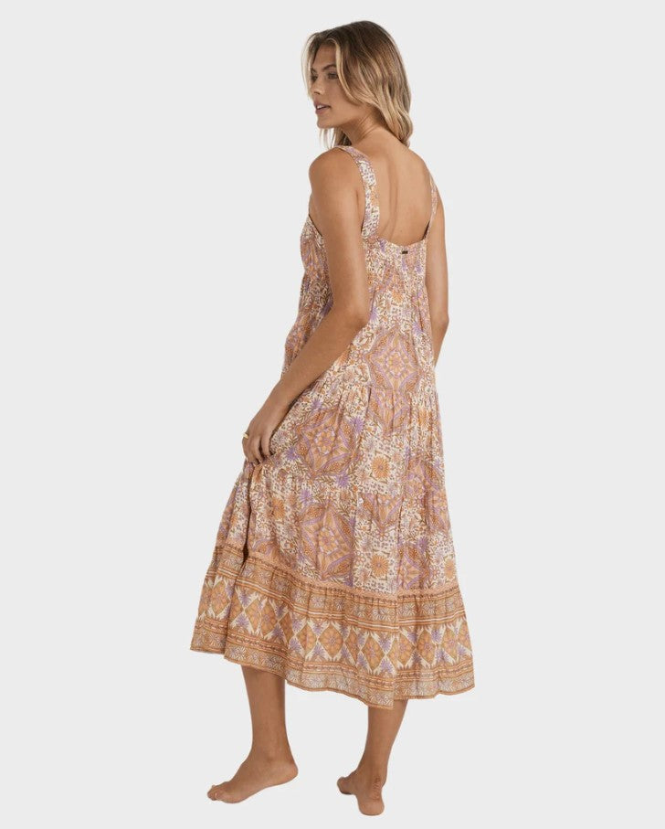 Billabong Just For You Shine On Midi Dress on model from rear