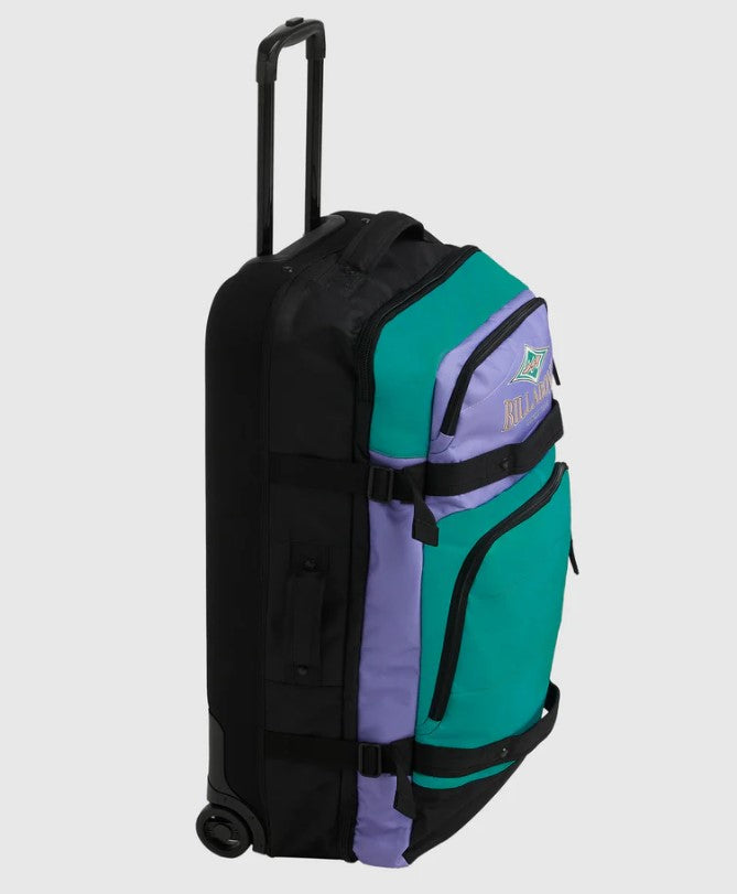 Billabong Keep It Rollin 100 Litre Travel Bag in multi coloured from side