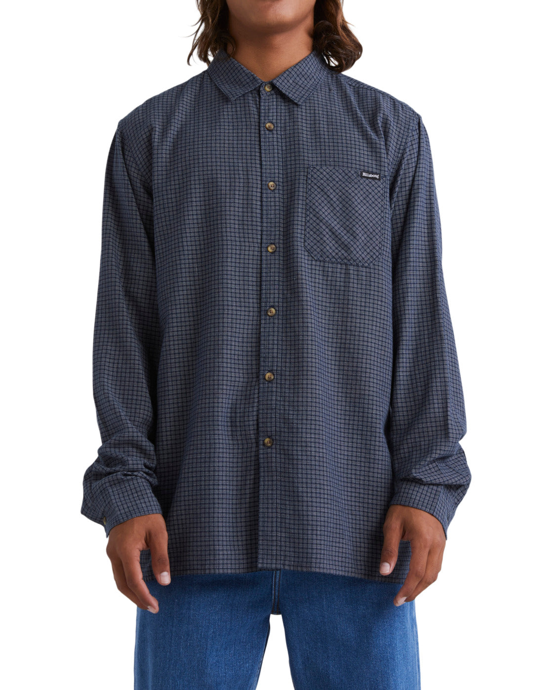 Billabong Mogule Men's Long Sleeve Shirt Navy Heather