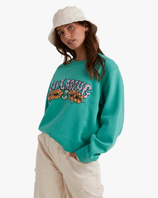 Billabong Real Deal Crew Bright Lagoon Colourway Side