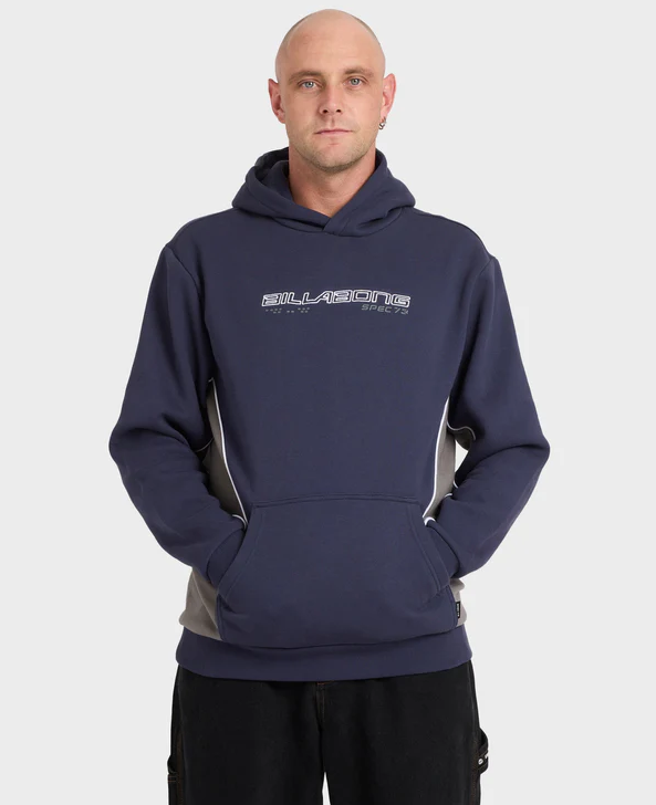 Billabong Spec 73 Pop Hoodie in vintage indigo from front