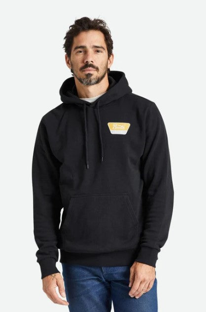 Brixton Linwood Men's Hoodie Black Mustard