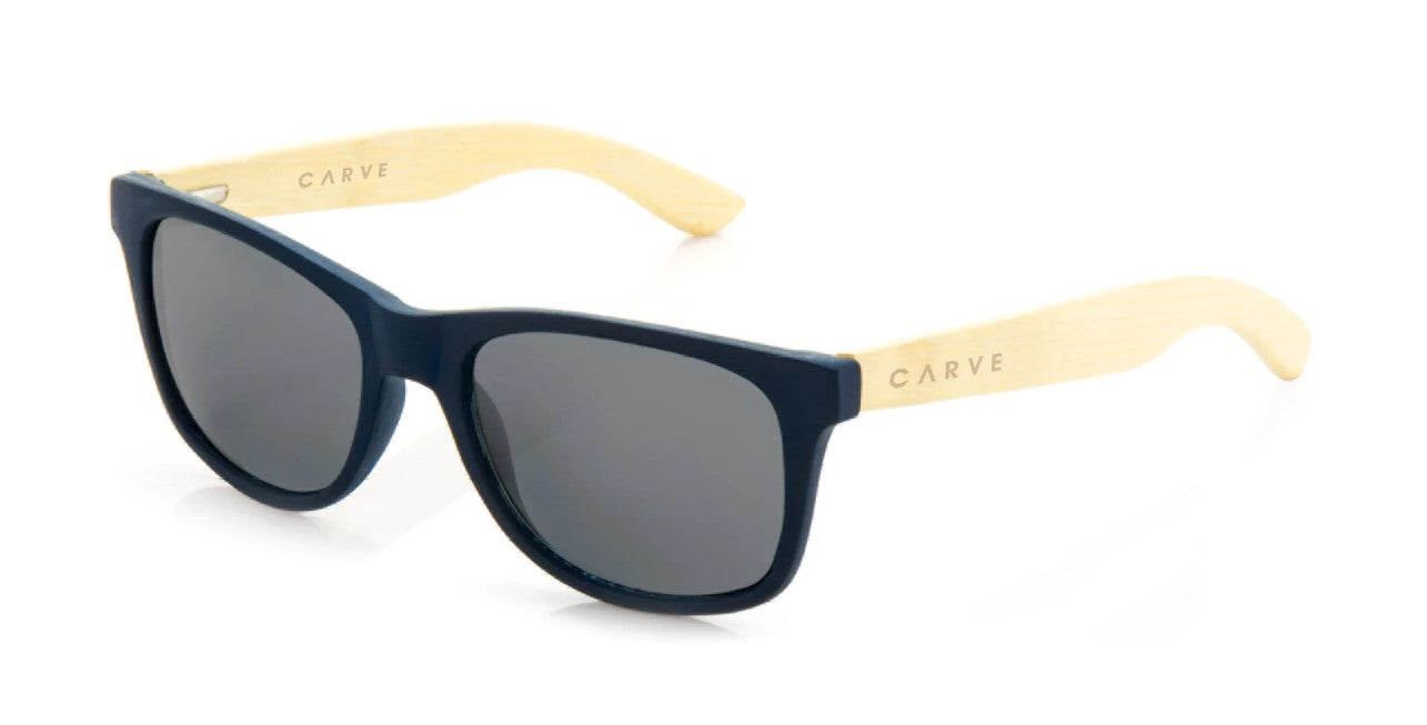 CARVE BONDI NAVY BAMBOO SUNGLASSES