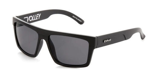 Carve Volley Matte Black Polarised Sunglasses