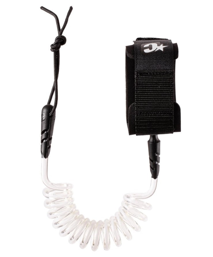 CREATURES ICON BODYBOARD COILED WRIST LEASH white black