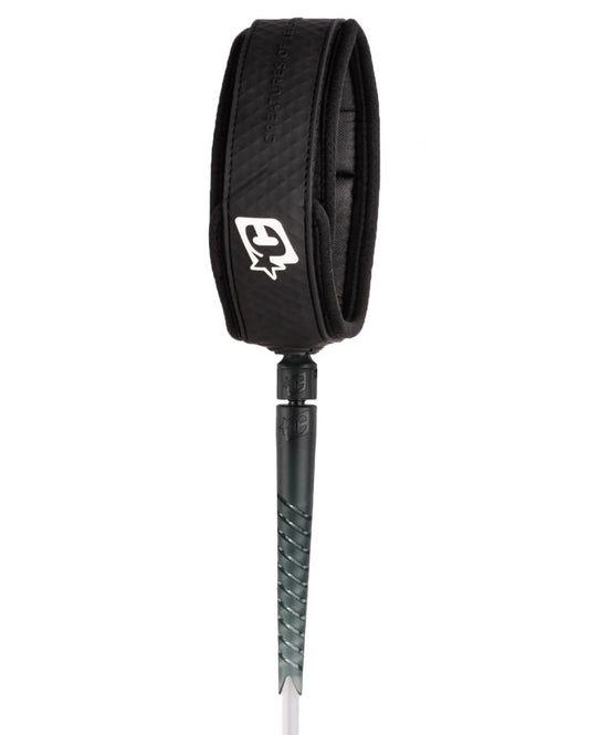 Creatures of Leisure 9' Longboard Knee Leash in white speckle black colourway