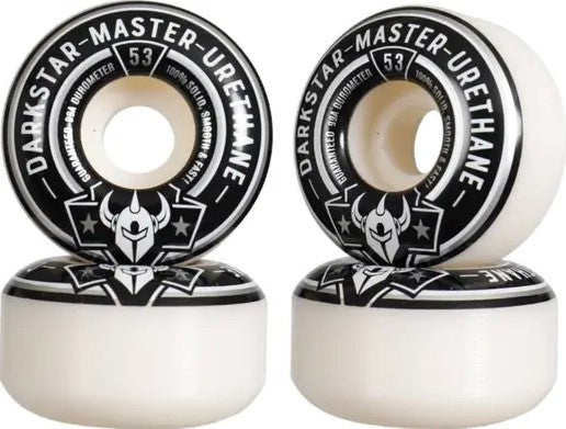Darkstar Responder 53mm 99a Skateboard Wheels white with black and silver graphics