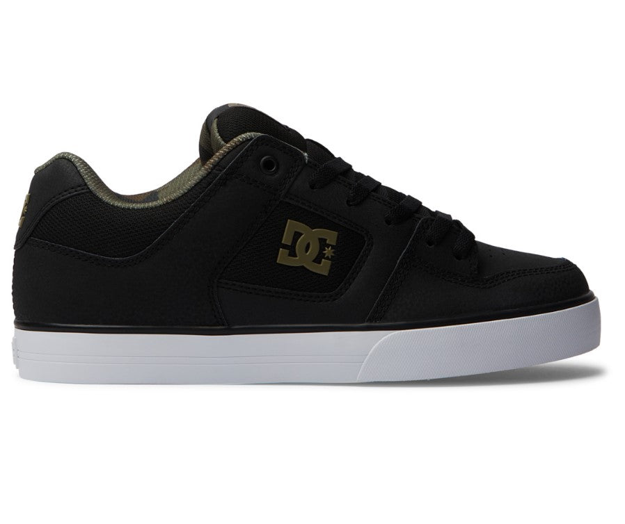 DC Shoes Pure Shoes Black Green Colourway Outside view