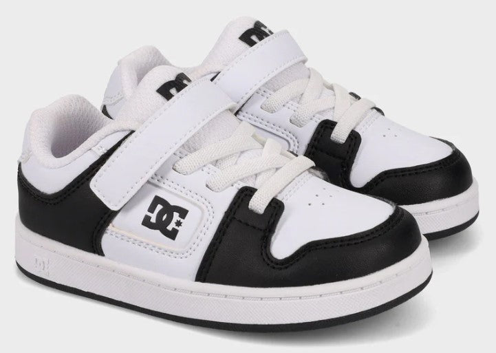 DC Shoes Toddler Manteca Velcro Shoes in black and white colourway