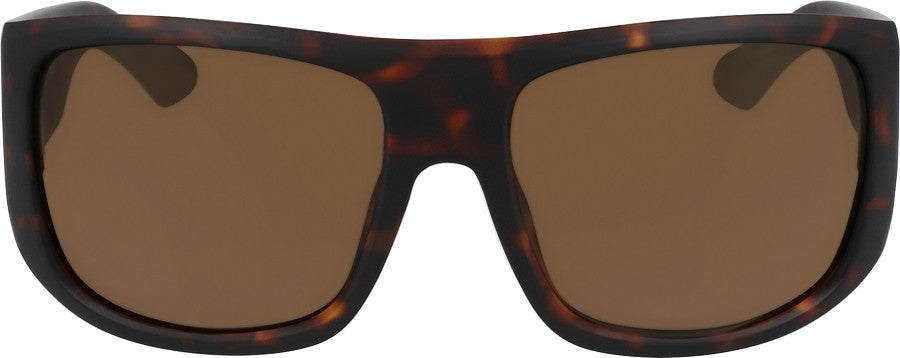 Pair of Dragon Calypso Matte Tortoiseshell frame with Brown Polarised Luma Lens Sunglasses from front