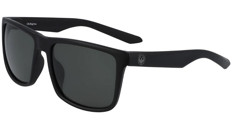Meridien Matt Black Smoke Sunglasses displayed from front