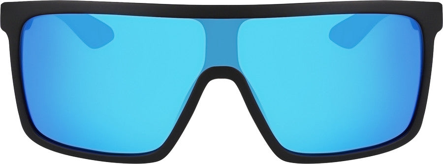 Pair of Dragon Momentum H2O Matte Black frame with Blue Ion Polarised Luma Lens Sunglasses from front