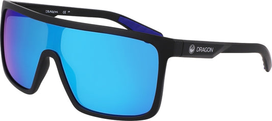Pair of Dragon Momentum H2O Matte Black frame with Blue Ion Polarised Luma Lens Sunglasses