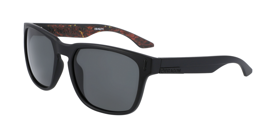 Dragon Monarch XL Matte Black Inferno Lumalens Smoke Sunglasses