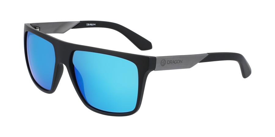 DRAGON VINYL MATTE BLacK Luma Lens BLUE ION SUNGLASSES