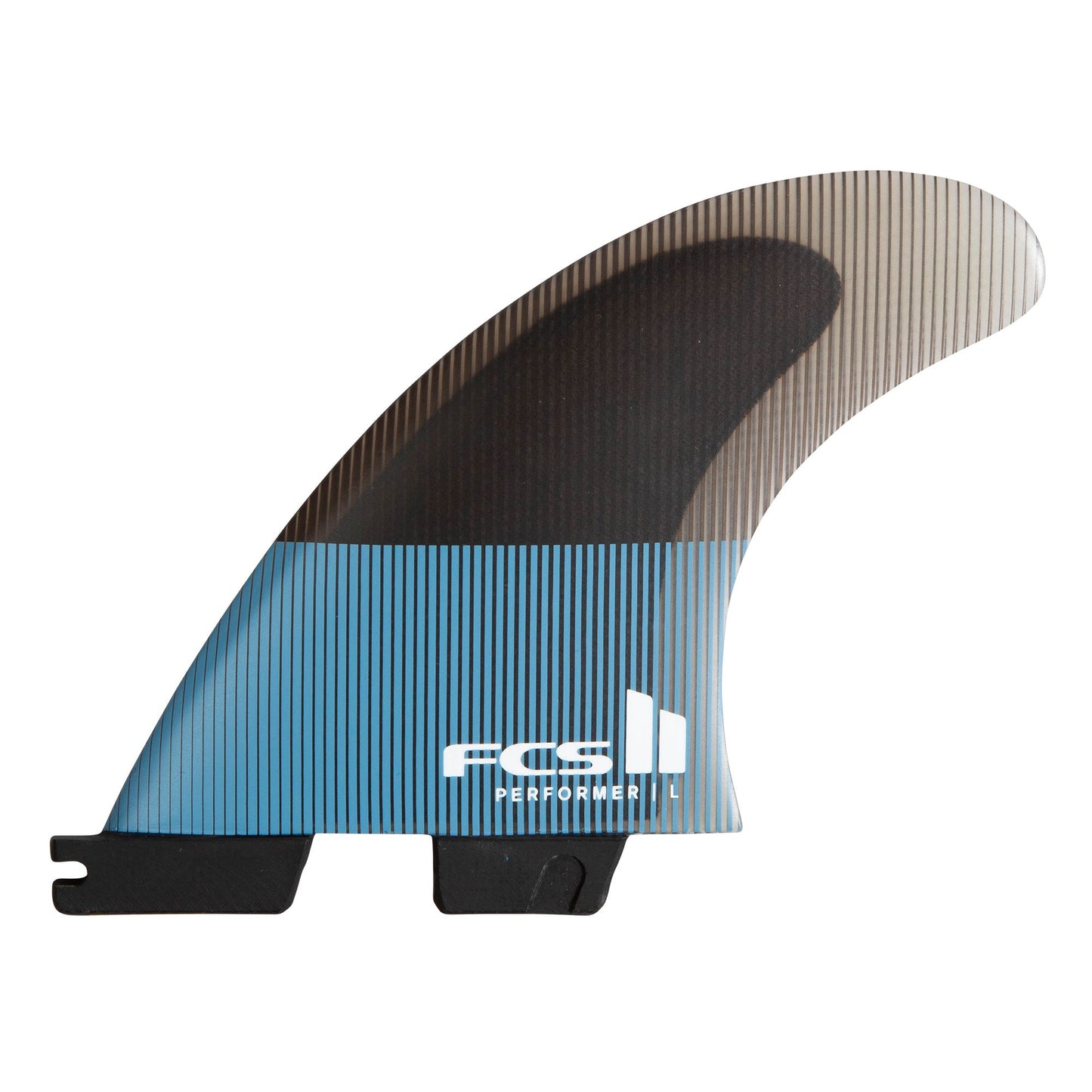 FCS II Performer PC Tri Surfboard Fin Set - XL in tranquil blue