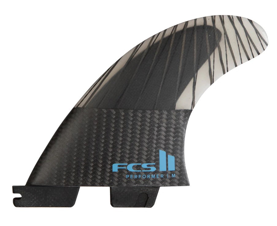FCS II PERFORMER PC CARBON MED TRI surfboard FIN SET