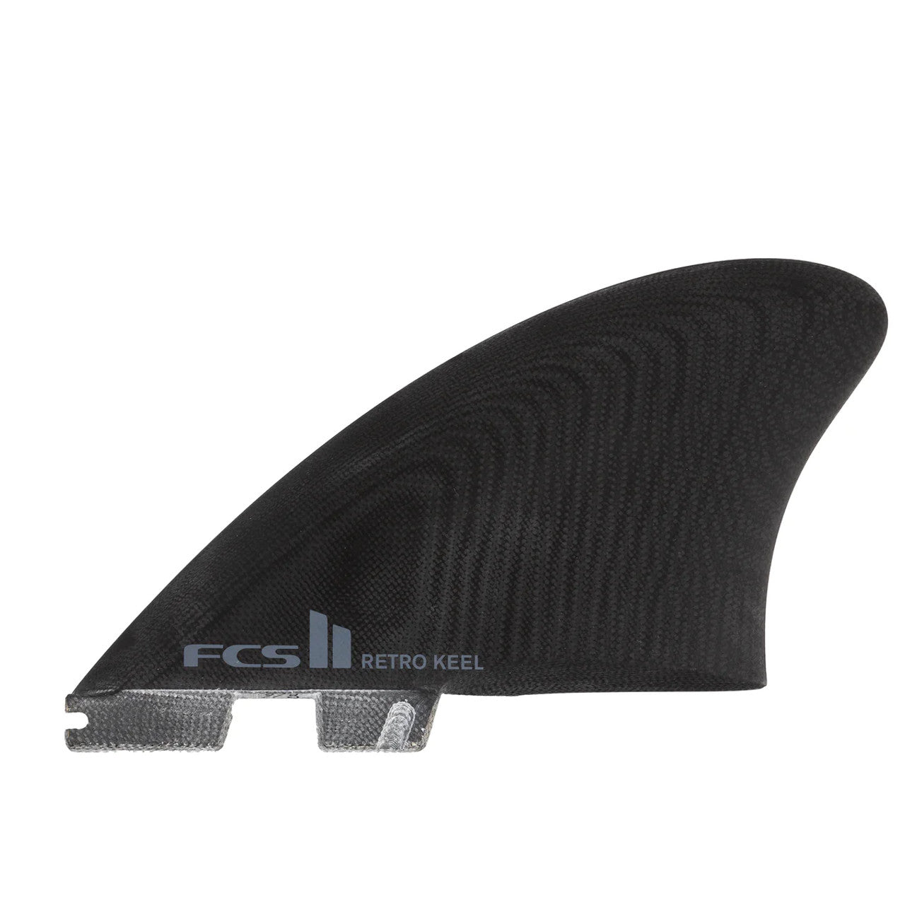 FCS II Retro Keel PG Twin Fin Set in black