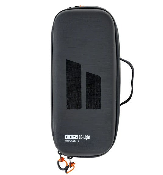 FCS Go-Lite Surfboard Fin Case - 8 sets in black from front