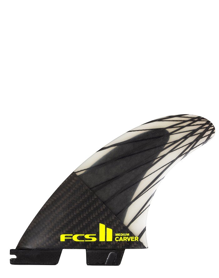 FCS II CARVER PC CARBON surfboard TRI FIN SET performance core carbon