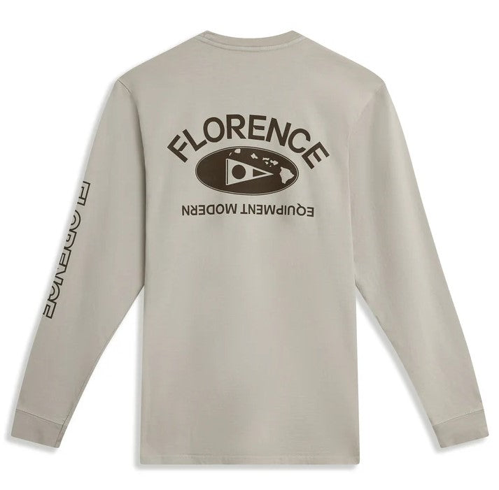 Florence Marine X Equipment Modern Long Sleeve Tee in willow from rear