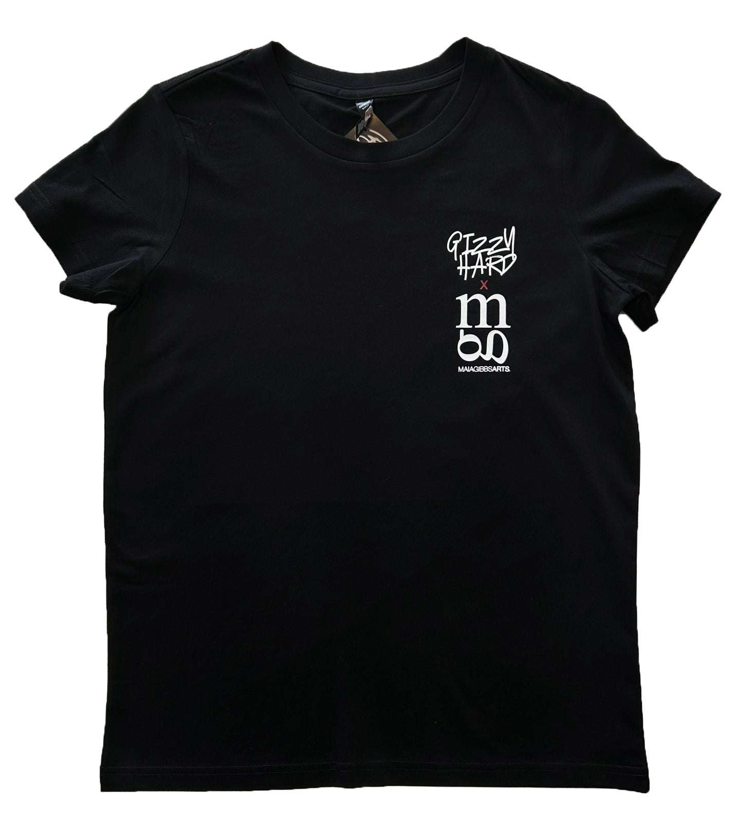 Gizzy Hard Maia Gibbs TNAK Womens Tee black tee with gizzy hard X Maia Gibbs