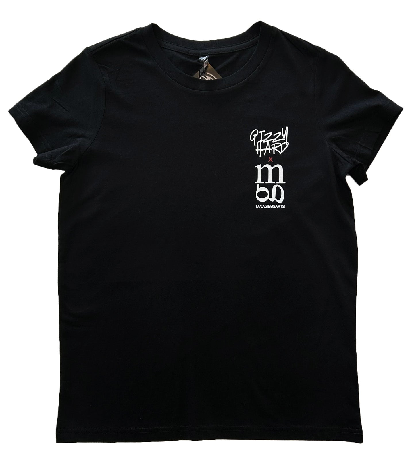 Gizzy Hard Maia Gibbs TNAK Womens Tee black tee with gizzy hard X Maia Gibbs 