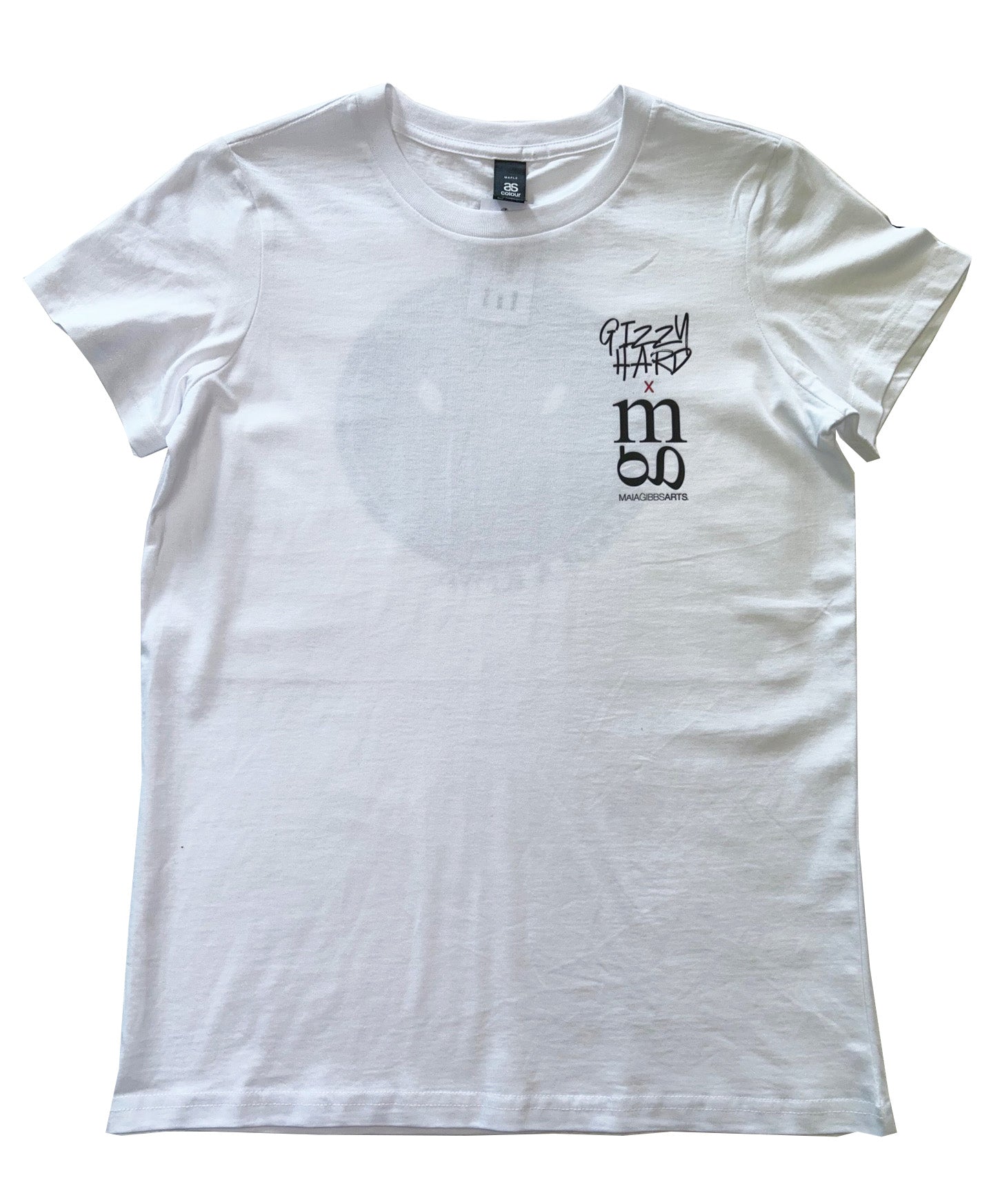 Gizzy Hard Maia Gibbs TNAK Womens Tee white tee with gizzy hard X Maia Gibbs