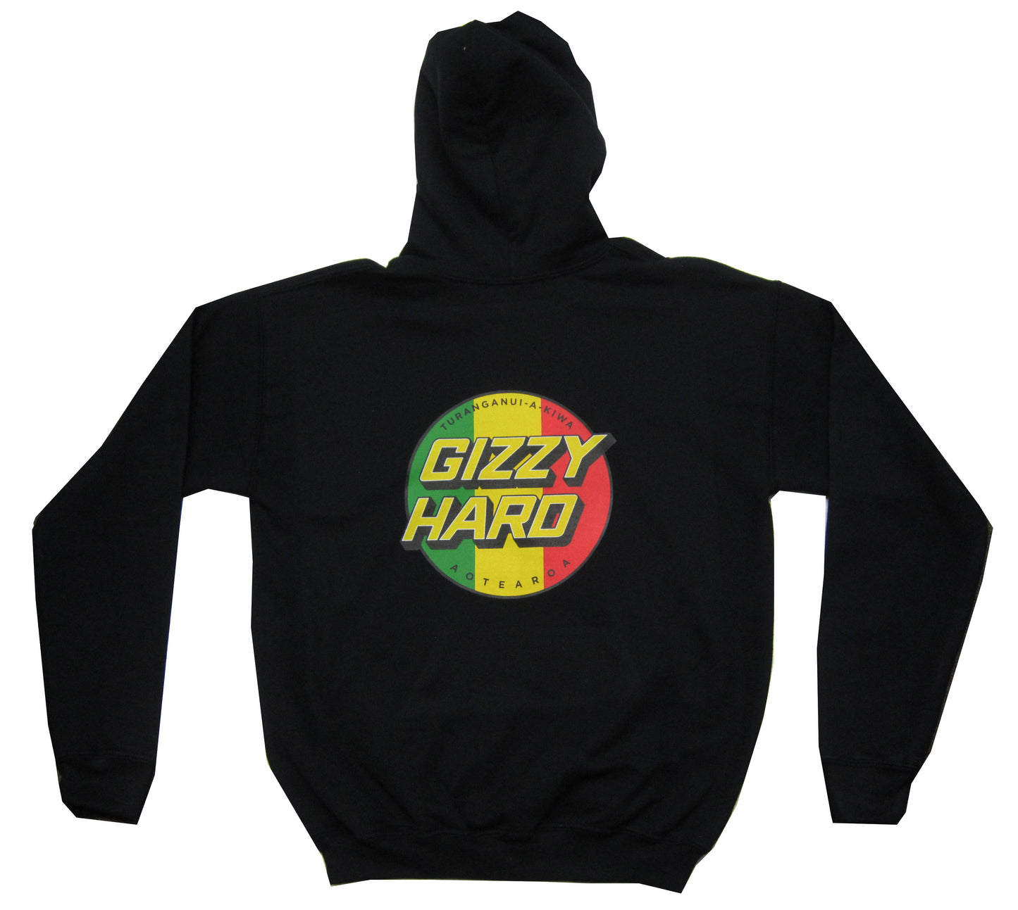 GIZZY HARD KIDS TRIBUTE HOODIE in black from back