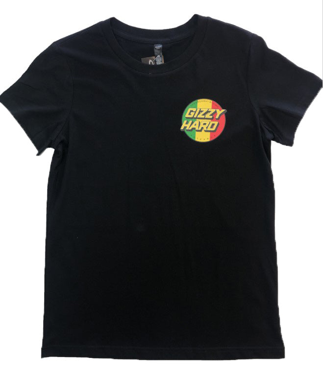 Gizzy Hard Tribute Womens Tee black and rusta