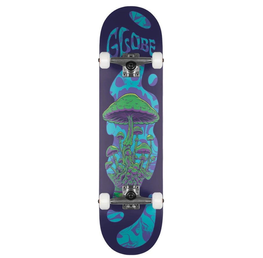 Globe G1 Mind Expansion 8.0" Complete Skateboard in purple and green colourway