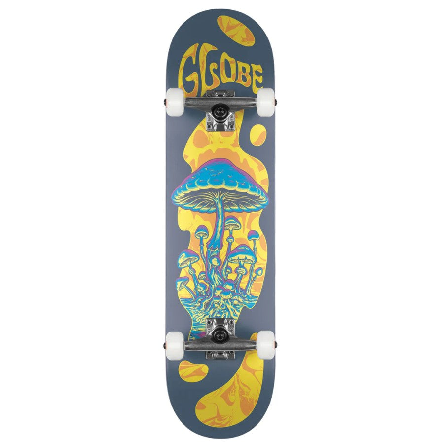 Globe G1 Mind Expansion 8.25" Complete Skateboard in grey and neon colourway