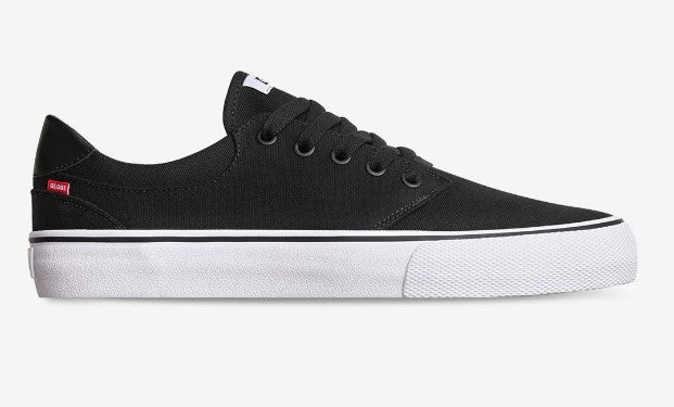 Globe Goodstock Shoes in black with white soles colourway