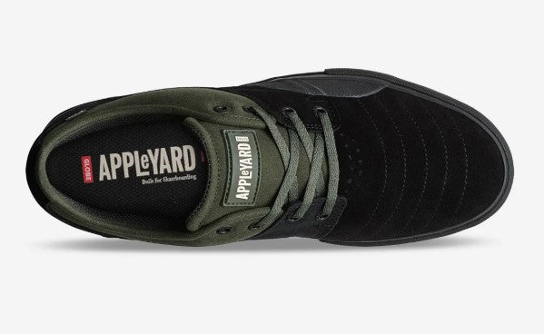 Globe Mahalo Plus Skate Shoes in black and pine colourway from top