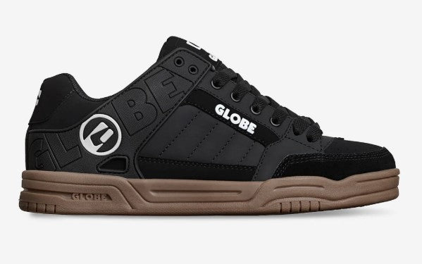 Globe Tilt Skate Shoes in onyx and gum colourway