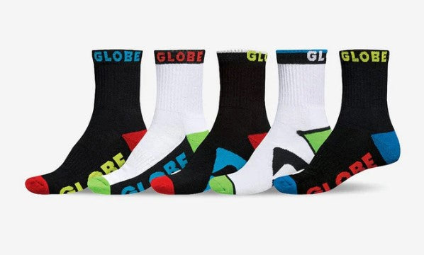 Globe Youth Destroyer Crew Socks - 5 Pack