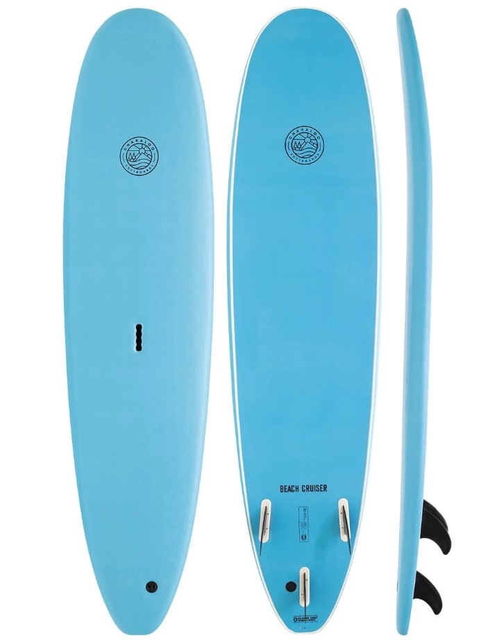 GNARALOO 7'6 BEACH CRUISER SOFTBOARD in  blue