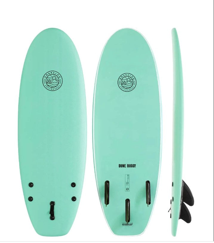 Gnaraloo 4'10 Dune Buggy Softboard teal with black logo 