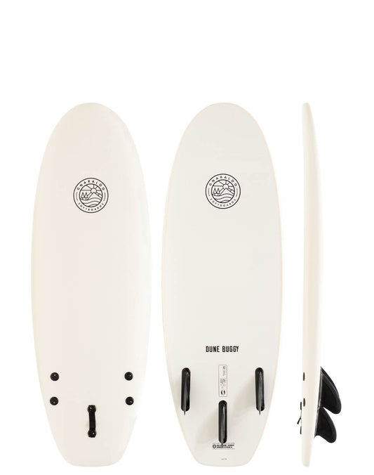 Gnaraloo 4'10 Dune Buggy Softboard white with black logo 