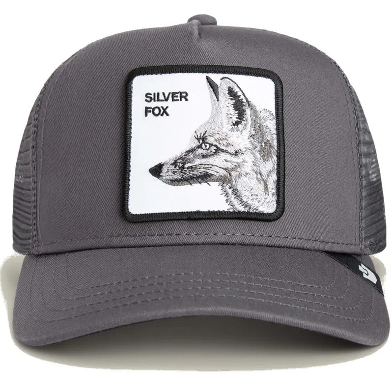 Goorin Bros Silver Foxxx Trucker Cap in oil grey colourway