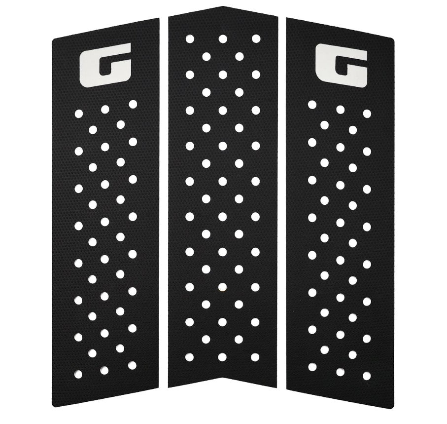 Gorilla Grip Modern Heritage Mid Deck Surfboard Grip in black with white branding