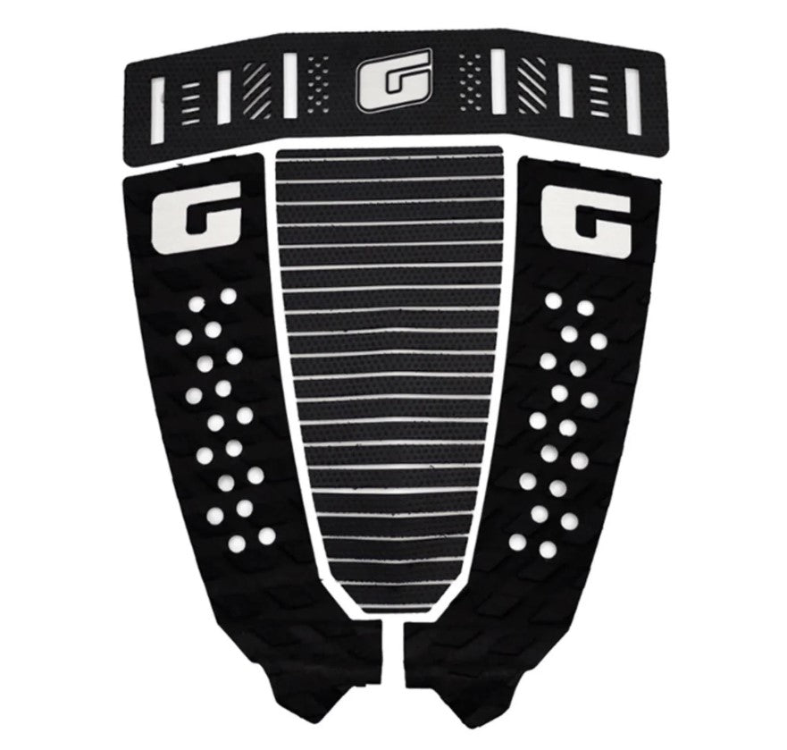 Gorilla Modern Heritage Surfboard Tailpad in black with white trim
