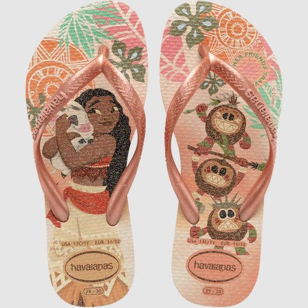 Havaianas Kids Slim Princess Jandals with Moana print