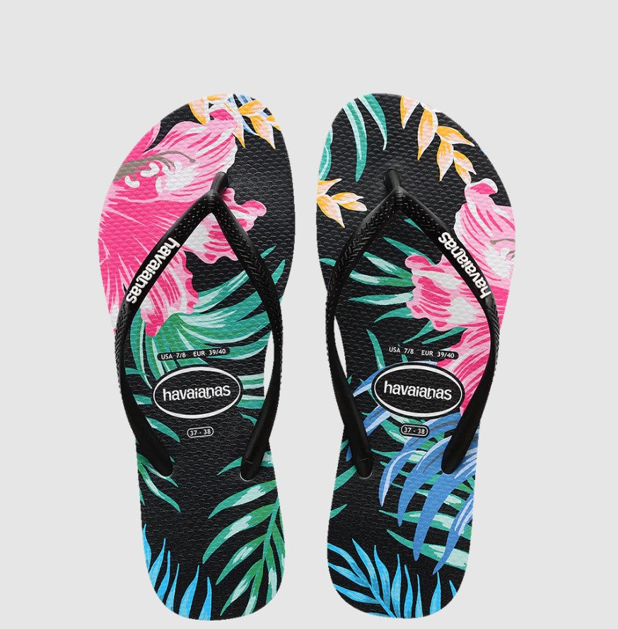 Havaianas Kids Slim Floral Palm Jandals