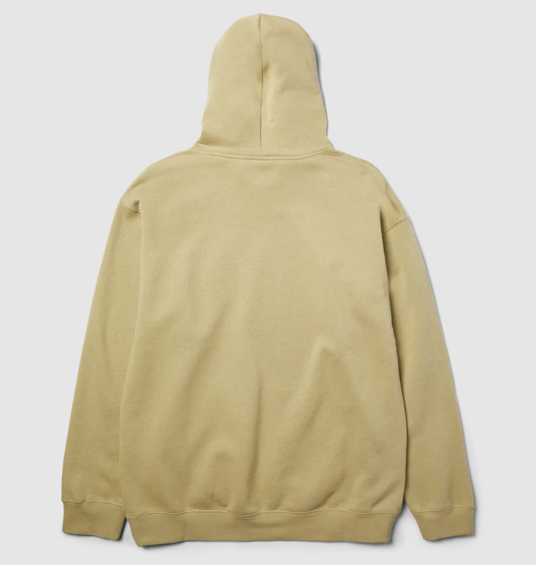 Huf Classic Arch Pullover Hoodie in sand colourway from rear