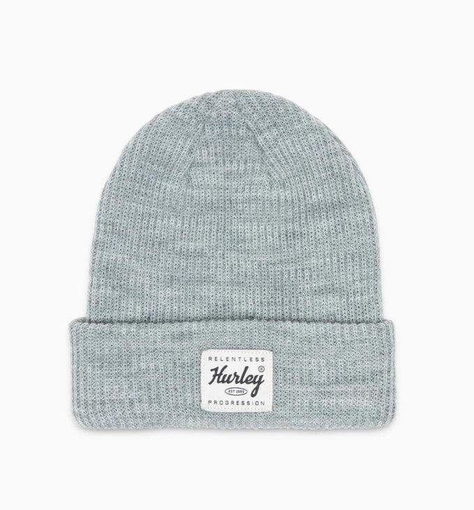 Hurley Womens Supply Beanie Grey Heather Front logo