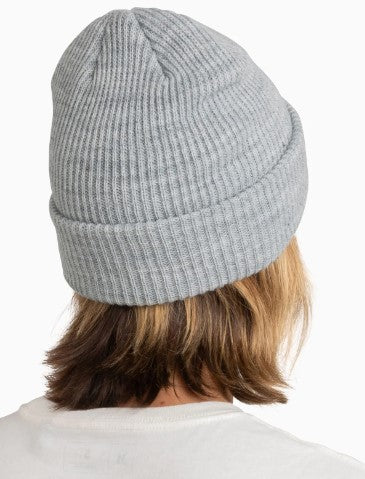 Hurley Womens Supply Beanie Grey Heather Worn Back Of Hat